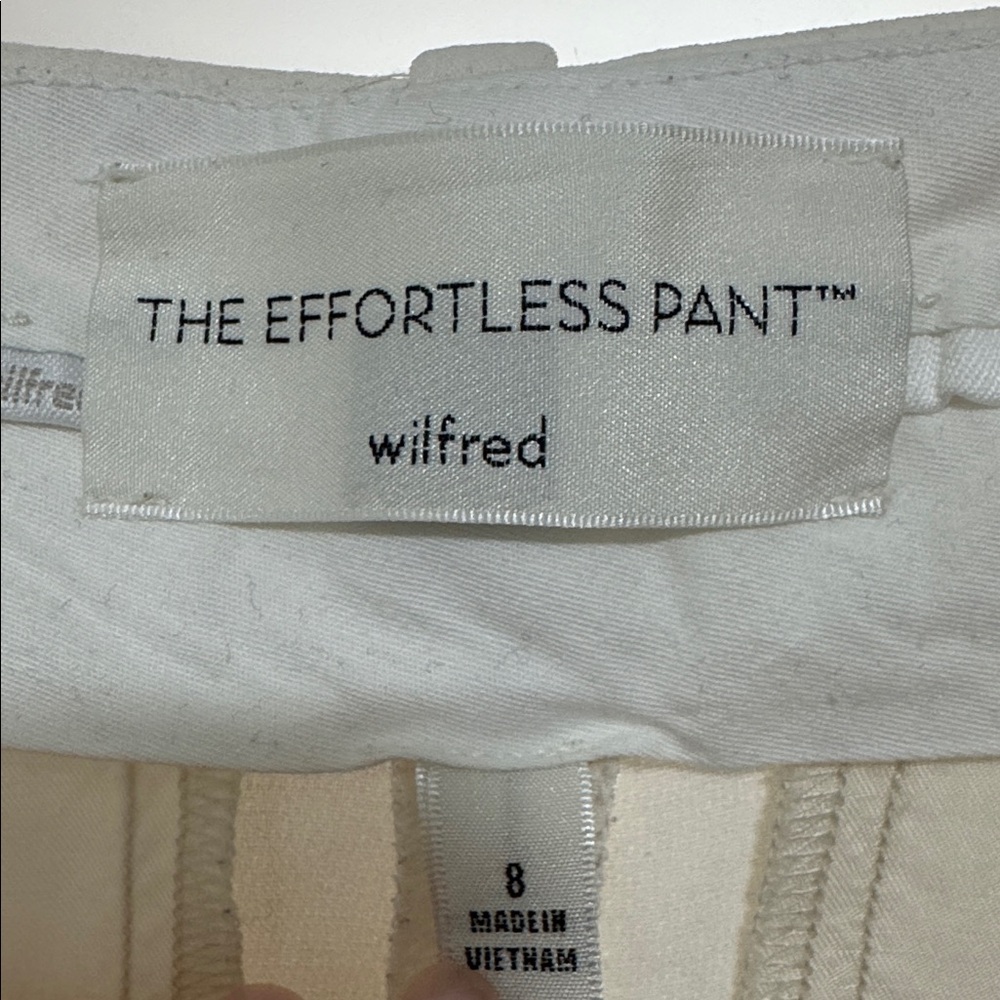 Aritzia Wilfred The Effortless Pant - Cream/White